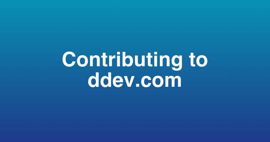 Contributing to ddev.com - community collaboration banner